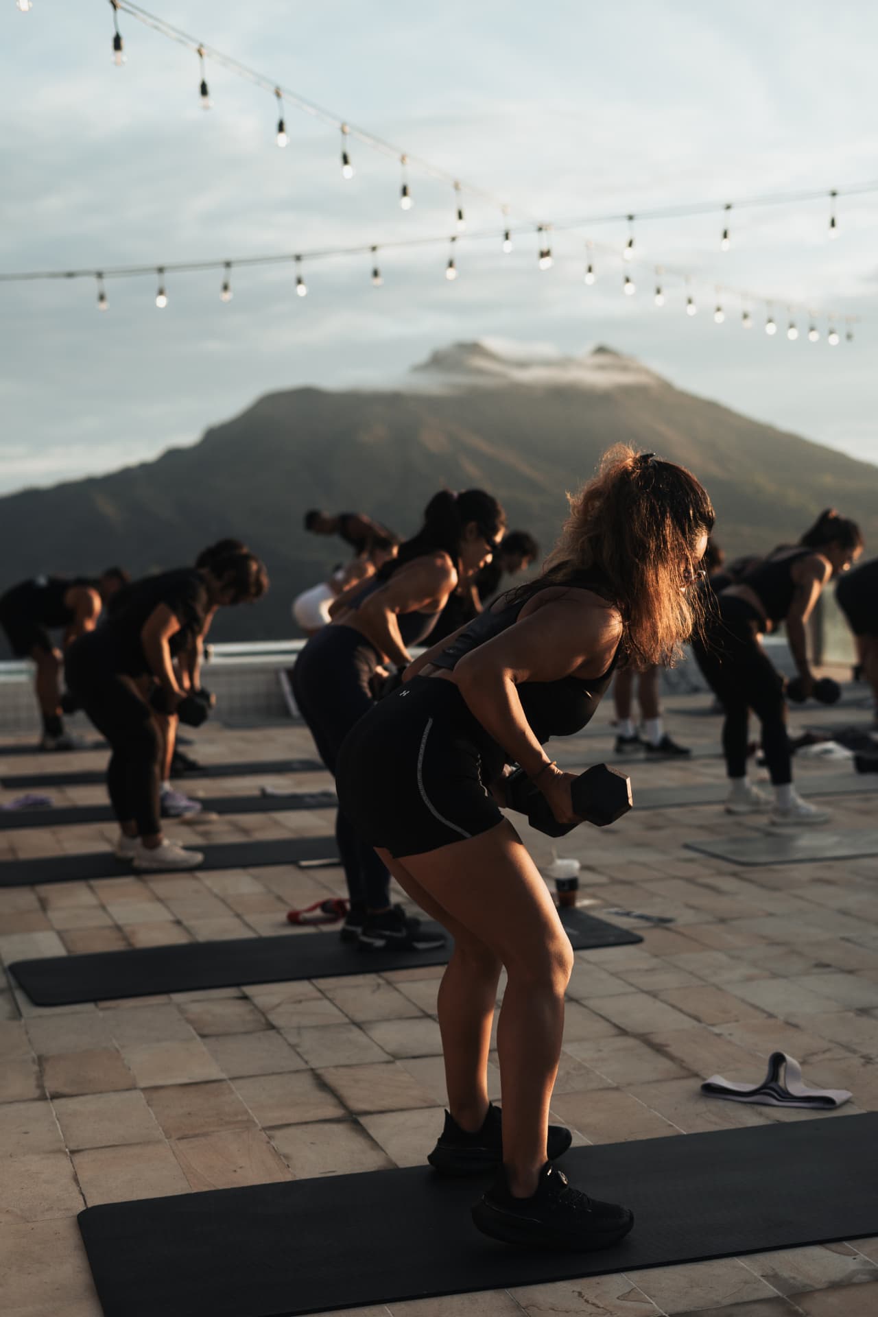 Coastal training destination at sunrise