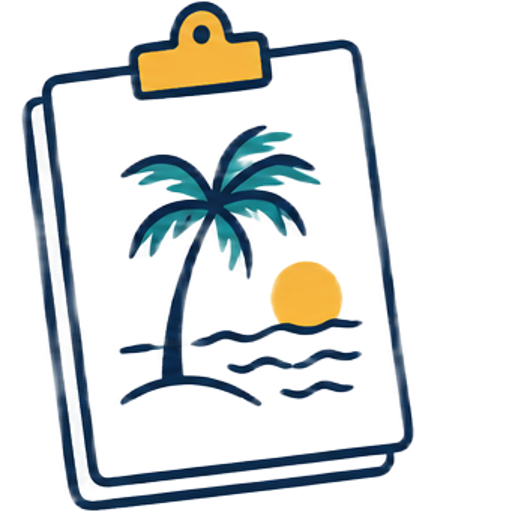 Drawing of a retreat plan on a clipboard